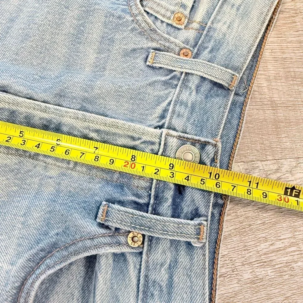 Levi’s 501 Shorts Denim Blue Retro Mid Rise 25” - Picture 7 of 8